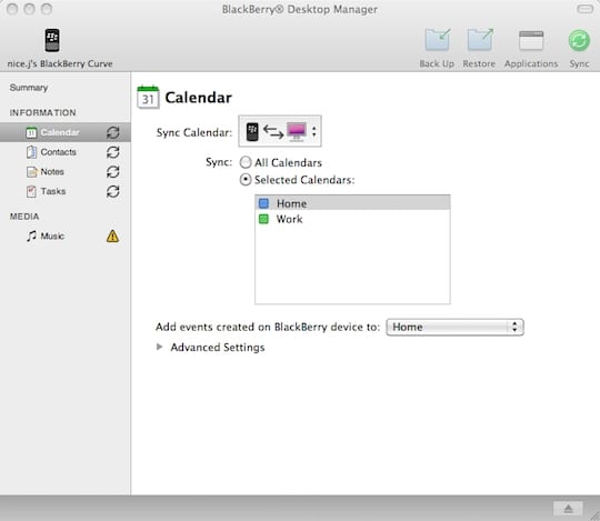 BlackBerry Desktop Manager