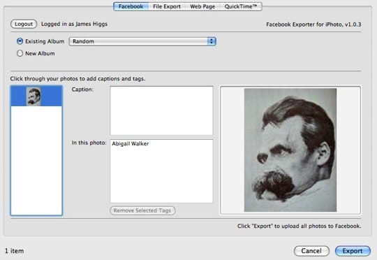 Facebook Exporter for iPhoto