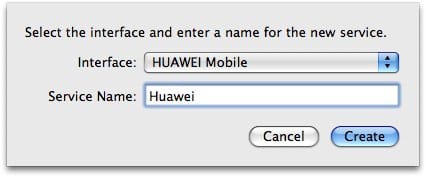 nastavenia pripojenia, interface, Huawei