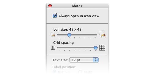 Mac OS X Leopard Finder icon view