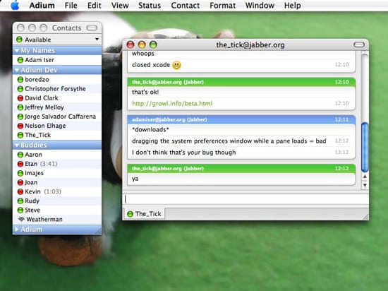 ICQ Adium pre Mac, Mac OS X