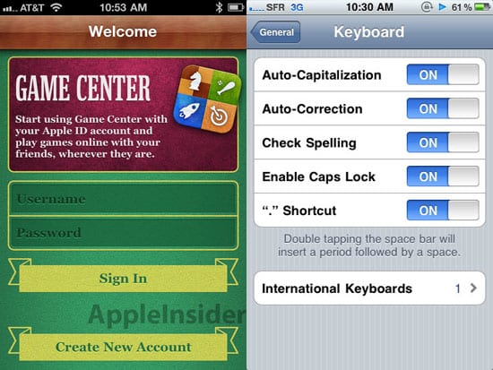 Game Center a nová kontrola pravopisu v iOS 4.1