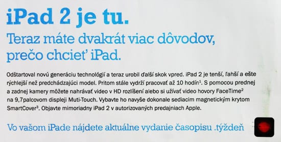 Apple iPad 2 reklama .týždeň