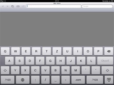 iPad klávesnica