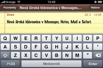 Nová široká klávesnica vo firmwari 3.0