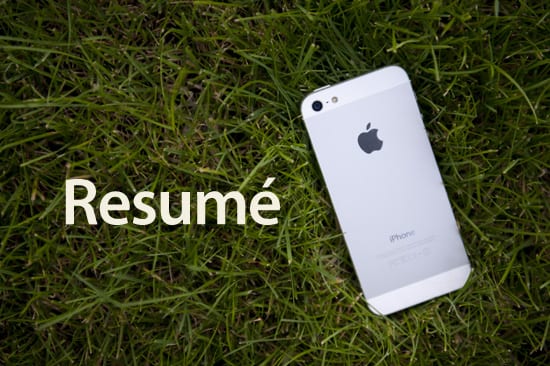 iPhone 5 resume