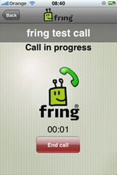 VoIP pre iPhone iPod touch Fring