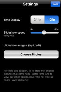 PhotoFrame foto rámček pre iPhone