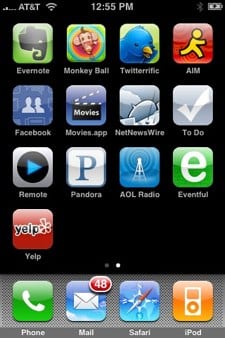 iPhone screenshoty