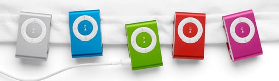 Nové farby iPod shuffle