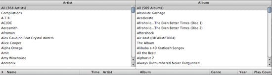 iTunes 8 vypnutie prehliadača žánrov