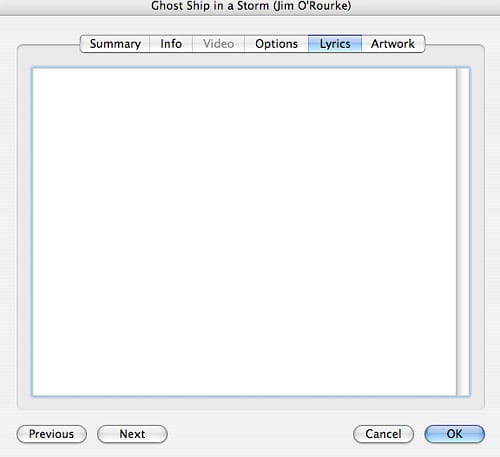 iTunes Add Lyrics