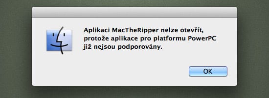 Nekompatibilita PowerPC aplikácii