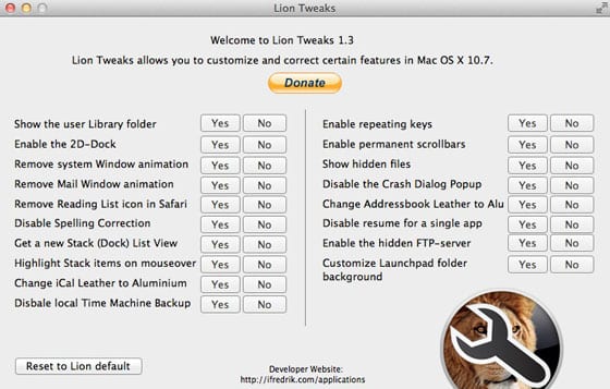 Lion Tweaks 1.3