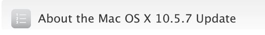 Mac OS X 1.5.7 Update