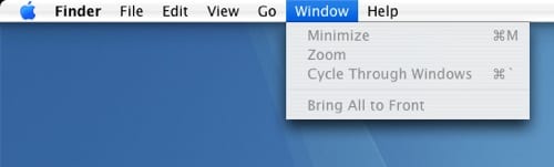 Unifikované menu v Mac OS X