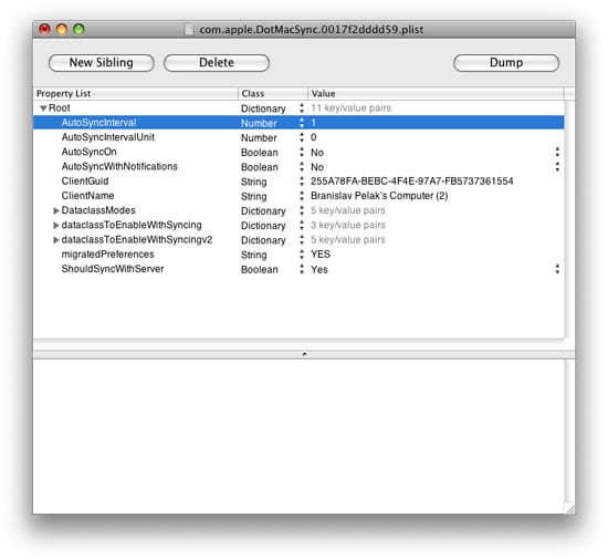 MobileMe interval synchronizácie