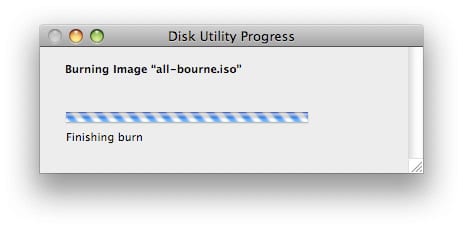 Napaľovanie Mac OS X Disk Utility