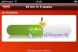 iPhone Nike + Plán trasy