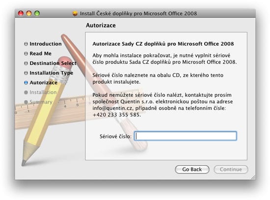 Office 2008 Quentin ceske doplnky, cestina