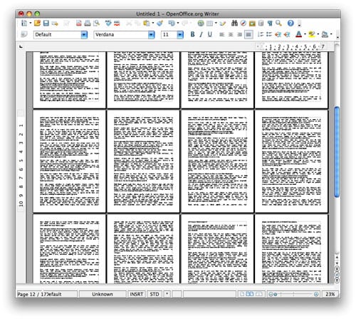 OpenOffice 3.0 zobrazenie viacerých stránok dokumentu