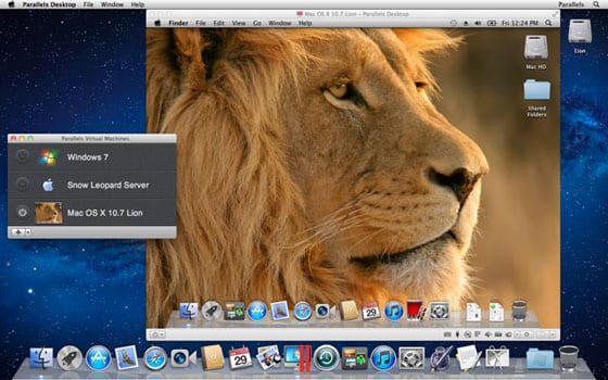 OS X Lion v Parallels Desktop 7