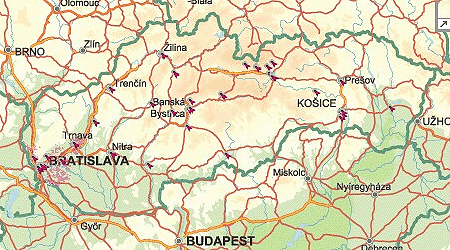 T-Mobile Pokrytie 3G Slovensko