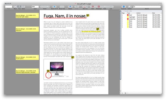 Anotácie v Preview, PDF