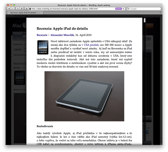 Safari Reader v Safari 5
