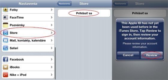 Aktivácia Apple ID na iTunes Store v iOS