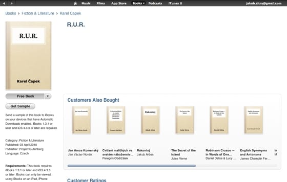 Karel Čapek – R.U.R. v iTunes Store