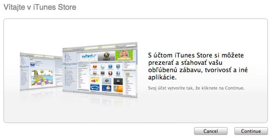 Slovenský iTunes Store registrácia