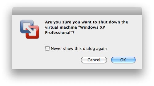 Vypnutie Virtual Machine