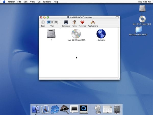 Nový Aqua štýl používateľského rozhrania v Mac OS X 10.1