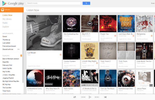 hudobne sluzby google