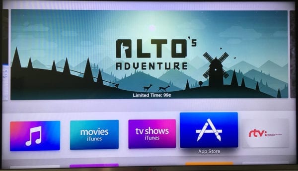 apple tv menu