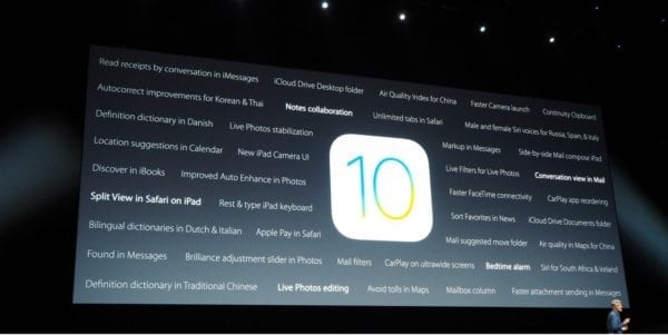 wwdc ios 10 funkcie