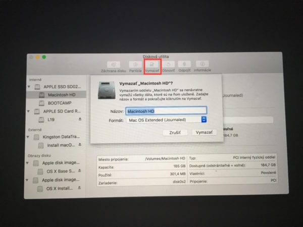 macos sierra format hdd