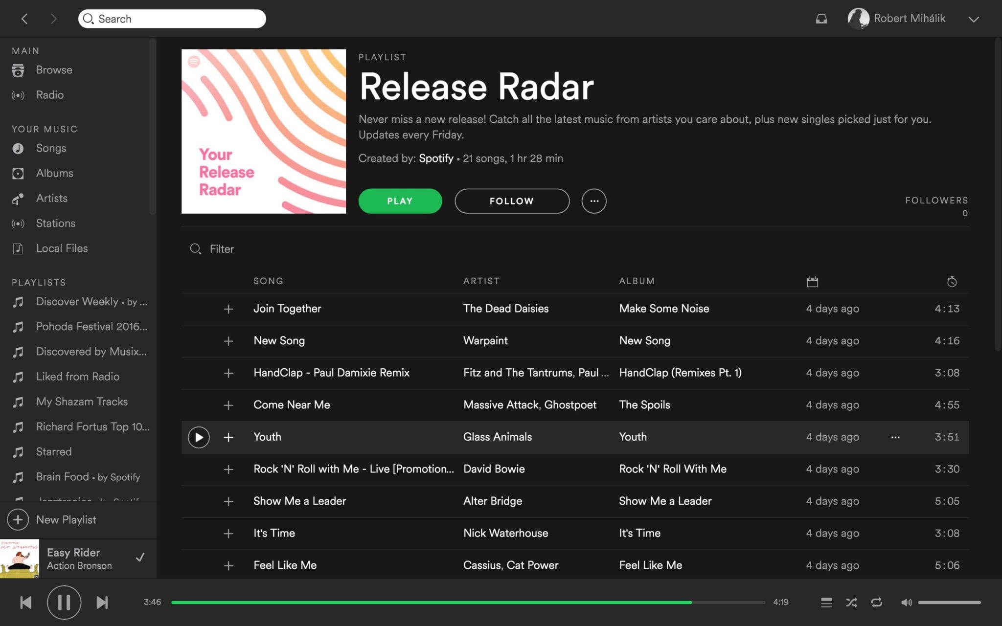 Spotify Release Radar