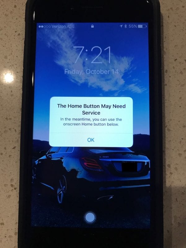 iphone 7 home button chyba