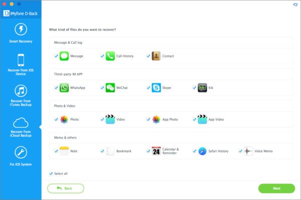 iMyfone D-Back iPhone Data Recovery