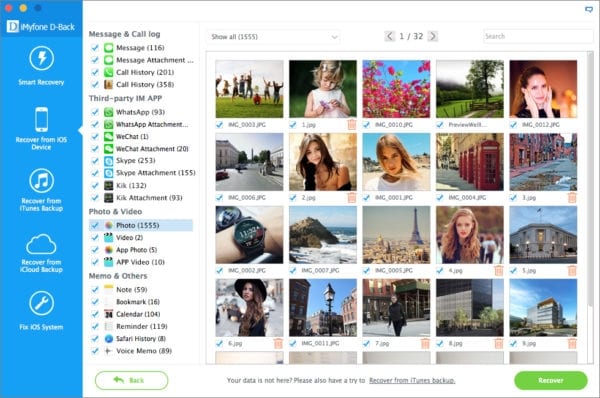 iMyfone D-Back iPhone Data Recovery