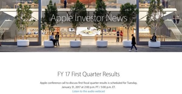Apple financne vysledky 1Q17