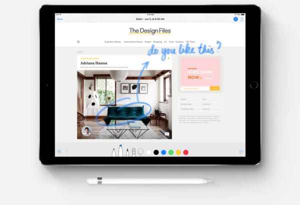 iOS 11 iPad Drawing