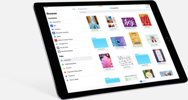 iOS 11 iPad Files App