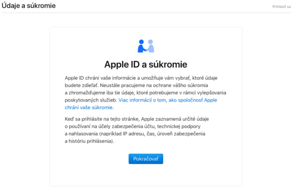 Apple ID a sukromie