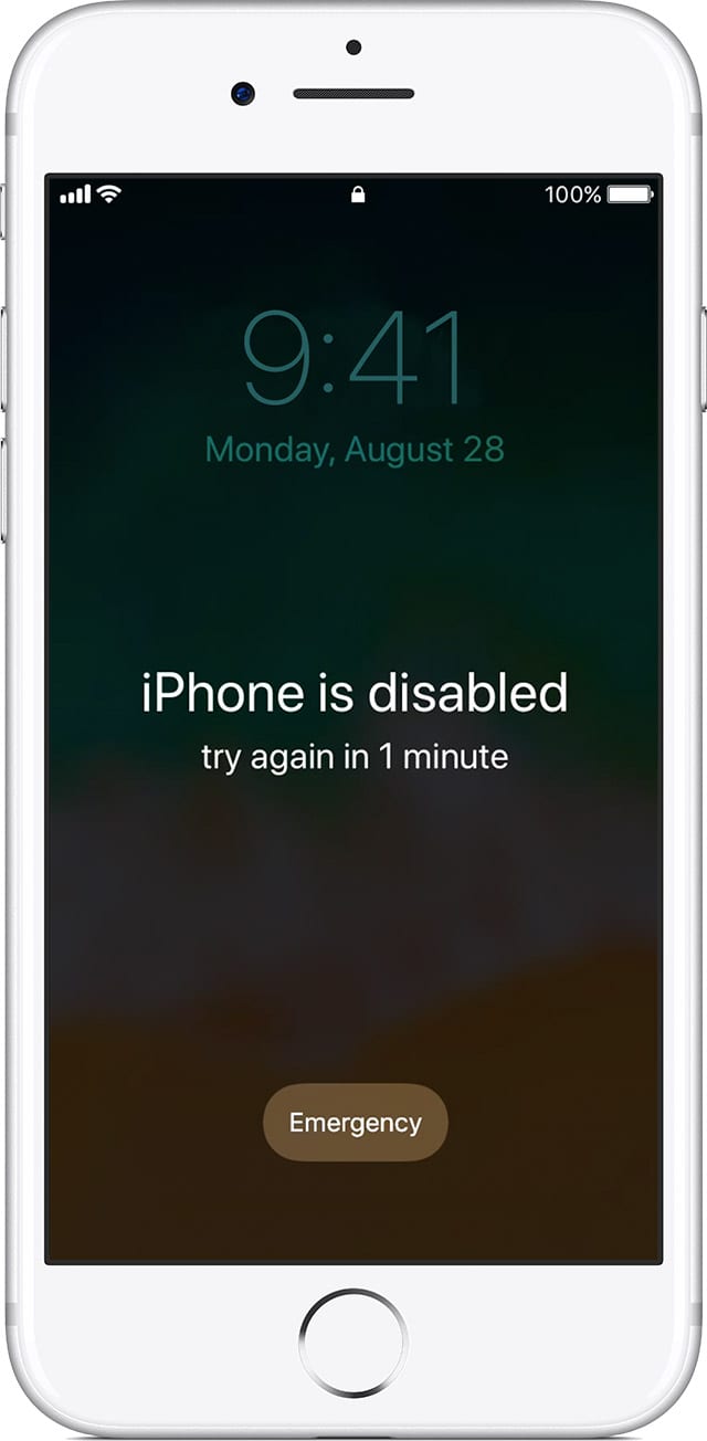 iOS zariadenie iphone is disabled