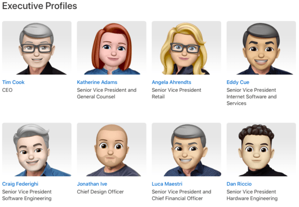 Apple Executive Profiles Memoji
