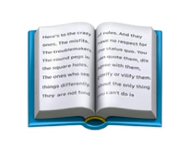 Apple Open Book Emoji