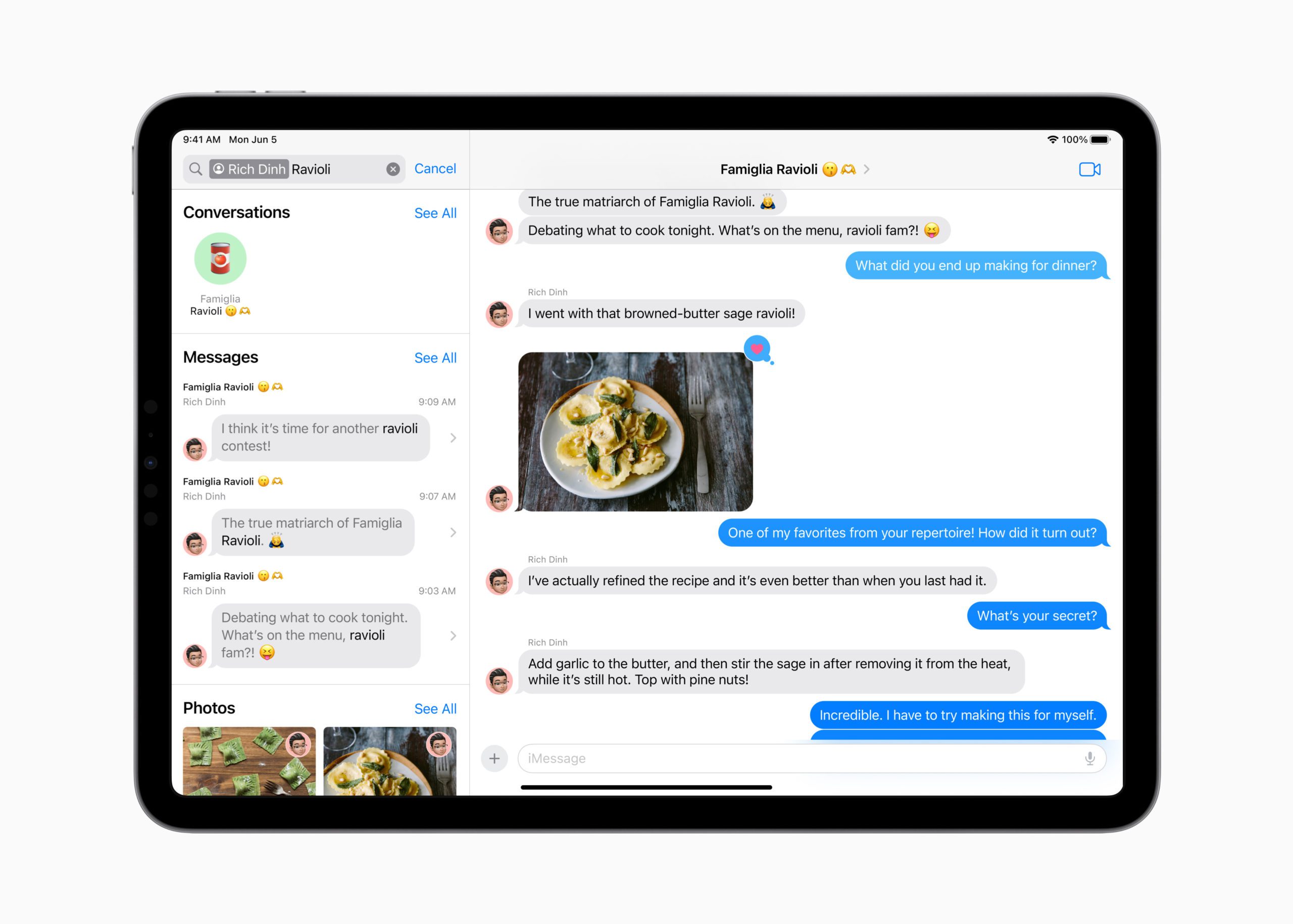 Pohľad na novinky v službe iMessage na iPadOS 17.